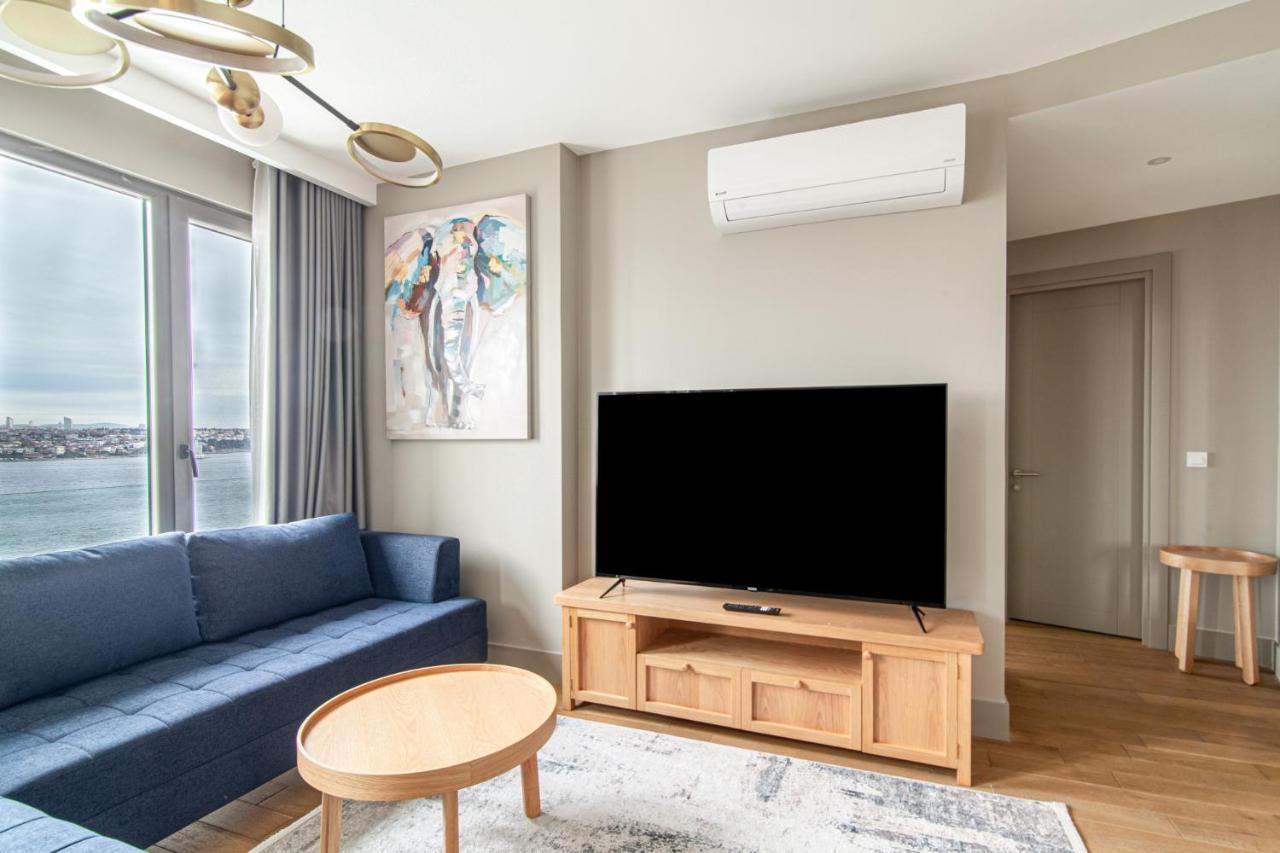 Flat With Panoramic Bosphorus View In Cihangir Istanbul Luaran gambar